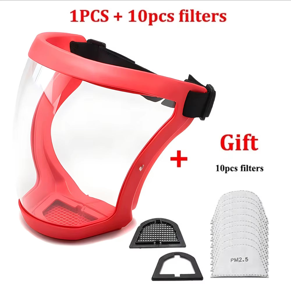 Work Protection Mask Full Face Protector Shield Transparent Facial Protector Face Protective Screen Kitchen Accessories Gadgets