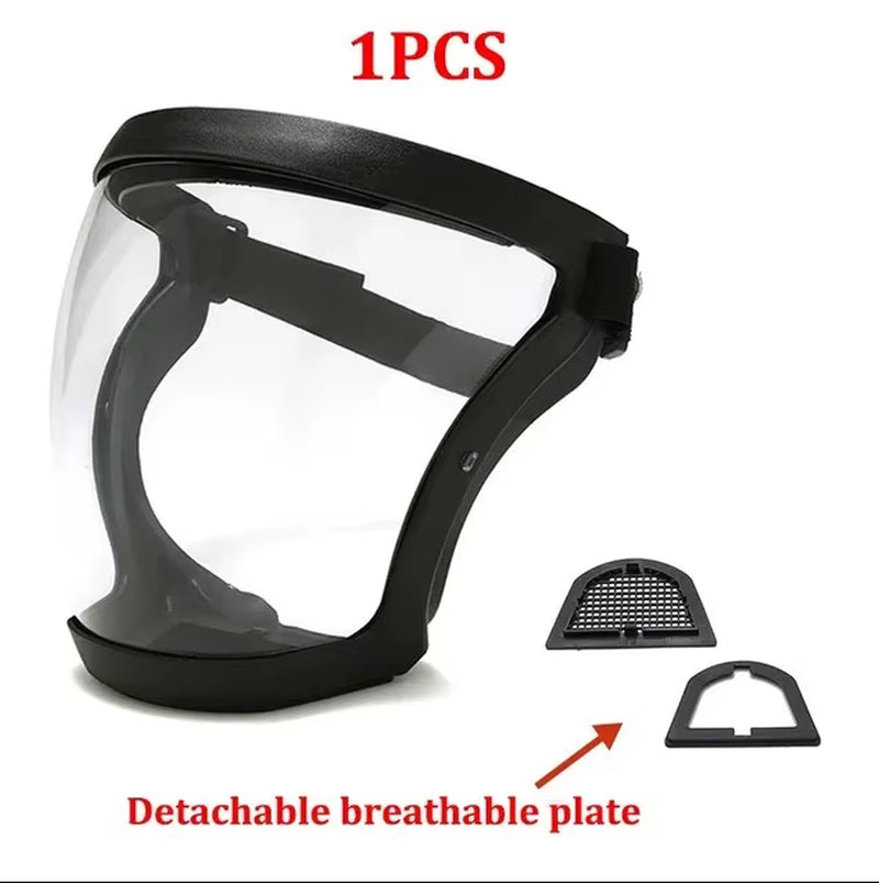 Work Protection Mask Full Face Protector Shield Transparent Facial Protector Face Protective Screen Kitchen Accessories Gadgets