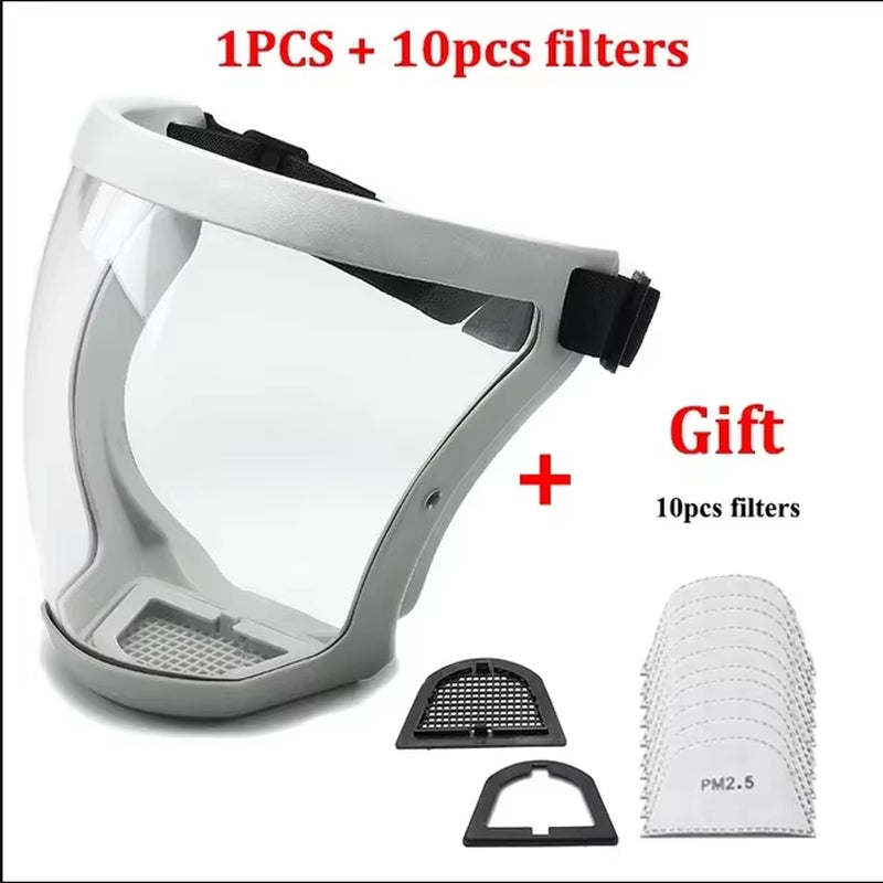 Work Protection Mask Full Face Protector Shield Transparent Facial Protector Face Protective Screen Kitchen Accessories Gadgets